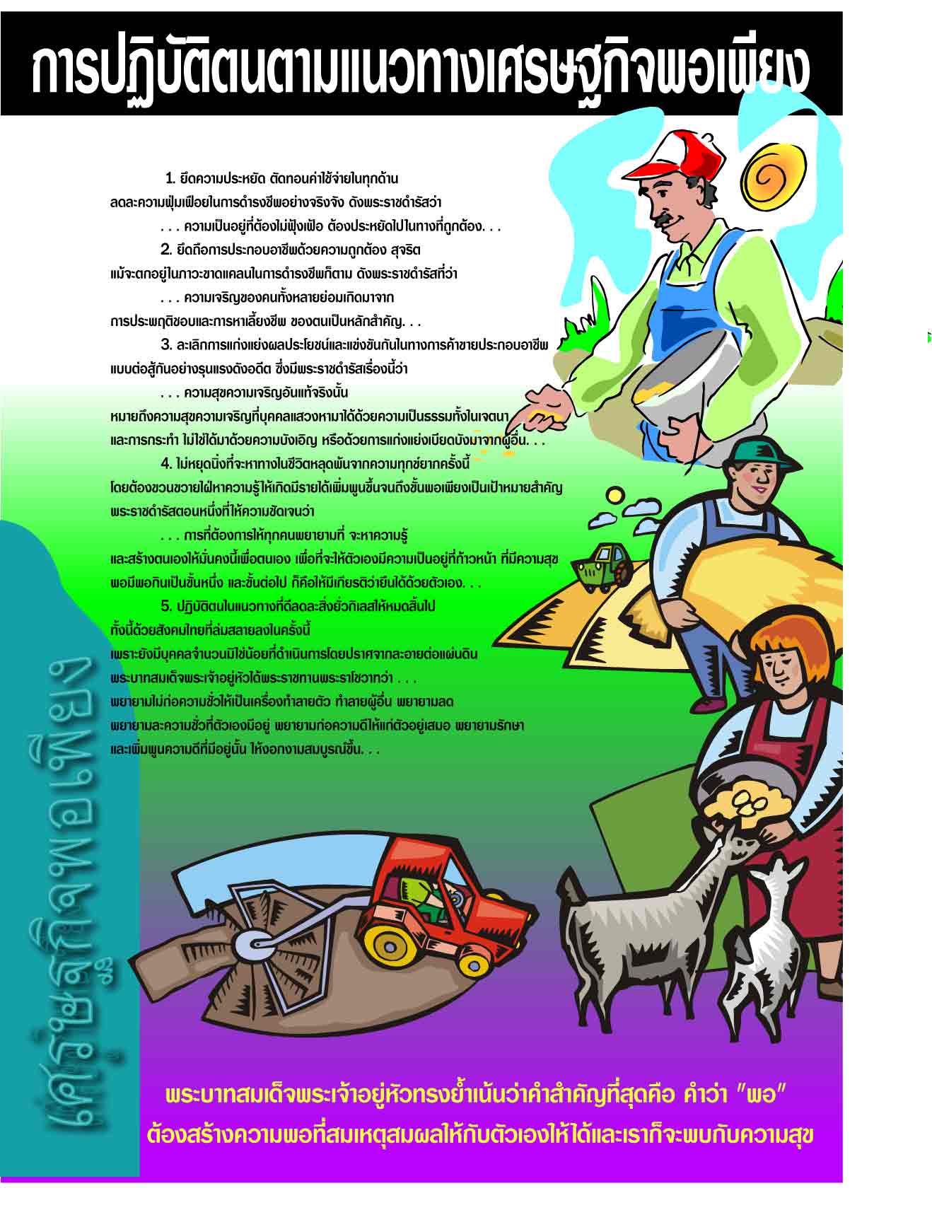 The Practice of the Philosophy of Sufficiency Economy 